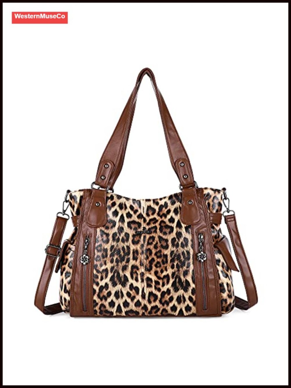 Vegan Leather Hobo Shoulder Bag Crossbody Tote Multi-Pocket Handbag